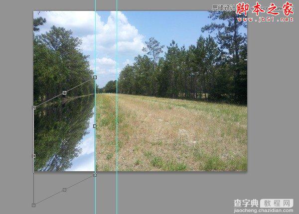Photoshop利用置换滤镜将普通图片制作水面倒影效果18