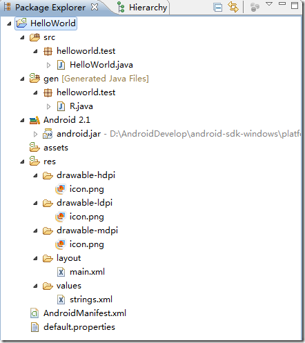 浅析Android系统的架构以及程序项目的目录结构2