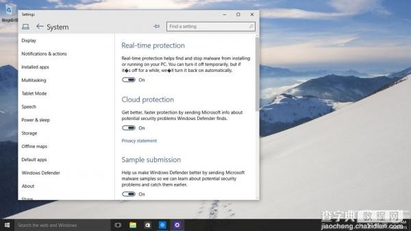 Win10 10074最新预览版：Windows Defender有新家了2
