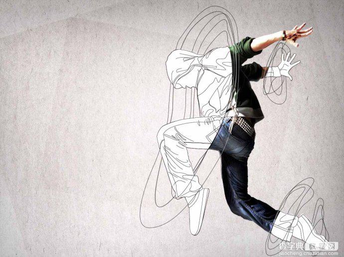 photoshop打造线描风格舞者壁纸平面作品设计制作教程8