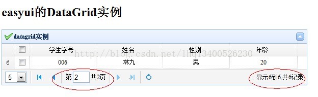 SSh结合Easyui实现Datagrid的分页显示2