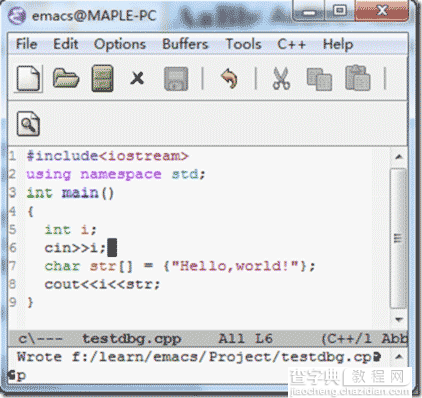 如何利用Emacs来调试C++程序1