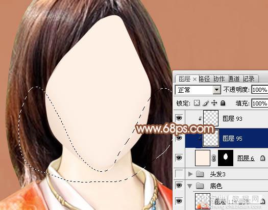 Photoshop将果子美女制作成清纯的古典手绘效果7