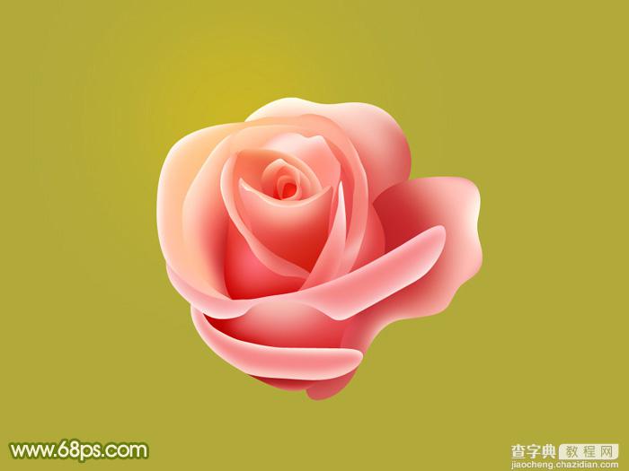 Photoshop设计制作一朵的粉嫩的玫瑰花1