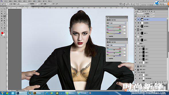 Photoshop打造超酷的性感模特商业后期修图教程18