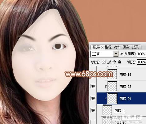 Photoshop将果子美女制作成清纯的古典手绘效果12