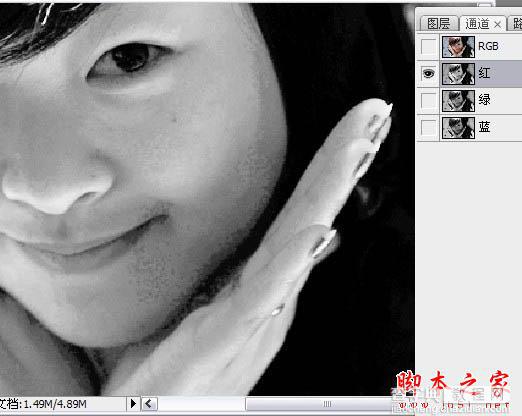 photoshop使用高低频为严重偏暗的人物图片修复美磨皮8