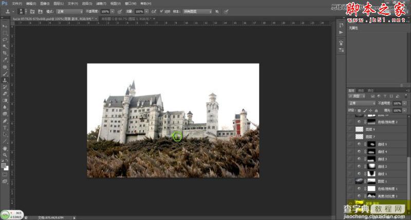 Photoshop将普通城堡图片渲染成哥特式恐怖场景3