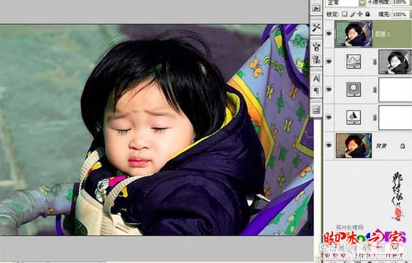 photoshop将可爱宝宝照片调制出亮丽的聚光色彩9