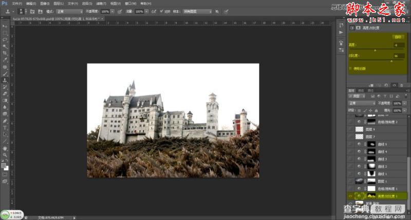 Photoshop将普通城堡图片渲染成哥特式恐怖场景4