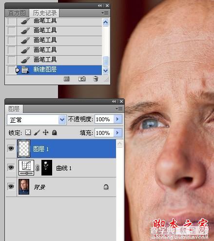 Photoshop将中年男子肤色增加质感效果12