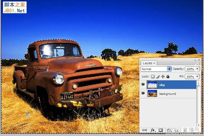 PS利用木刻滤镜把风景汽车图片转为矢量油画插画效果5