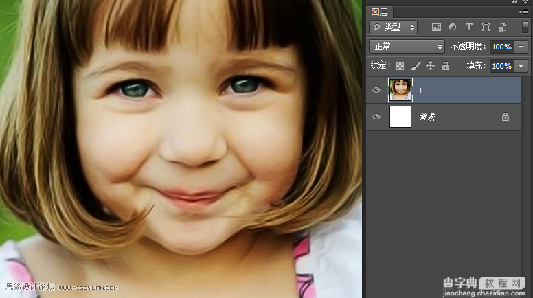 Photoshop简单快速地把模糊的儿童照片变得清新淡雅8