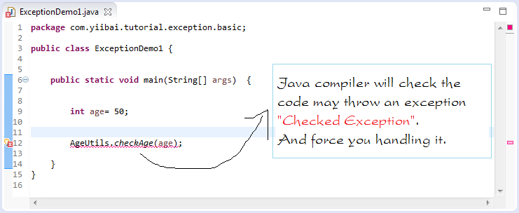 Java异常处理实例教程7