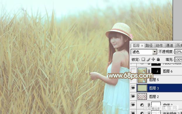 Photoshop为外景人物图片打造小清新的韩系淡褐色28
