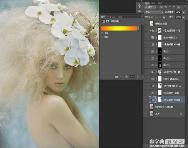 Photoshop(PS)把灰蒙模特头像照片调成梦幻色彩效果实例教程4
