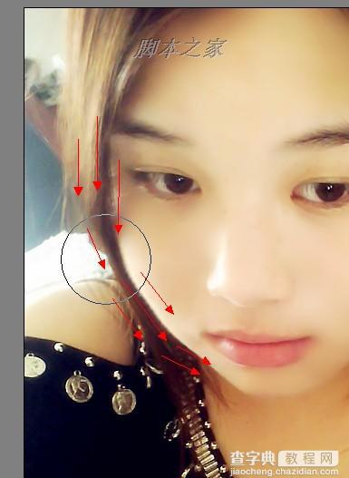 photoshop使用滤镜的液化和左推工具快速为人物瘦脸7