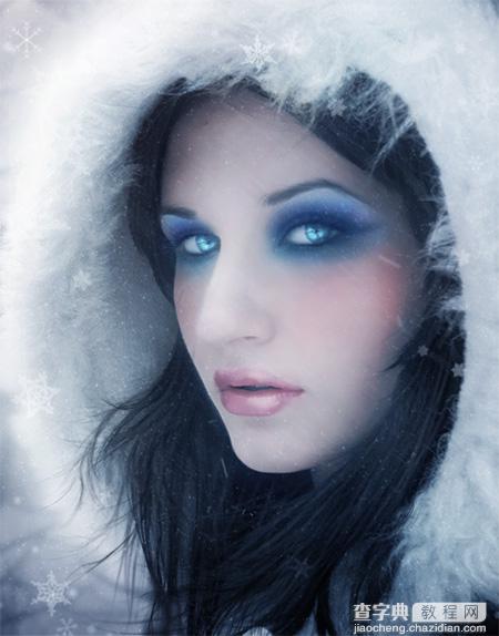 PS打造冬季冷艳的彩妆人像照片1