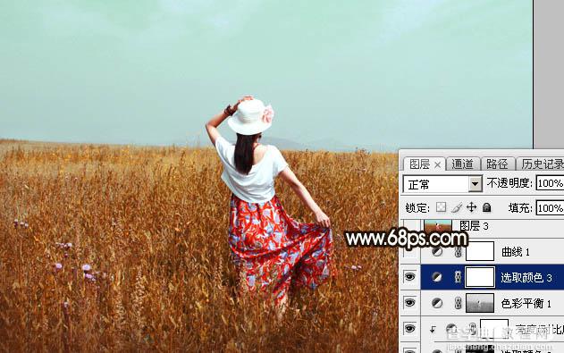 Photoshop为草原上的人物加上唯美的逆光效果20