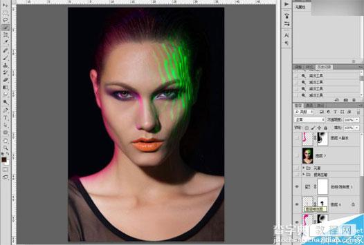 Photoshop详细解析荧光妆容人像片后期商业修图教程4