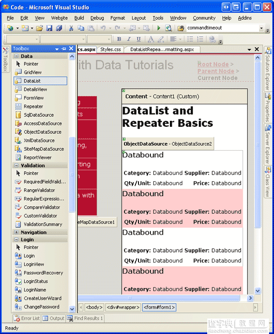 在ASP.NET 2.0中操作数据之二十九：用DataList和Repeater来显示数据10