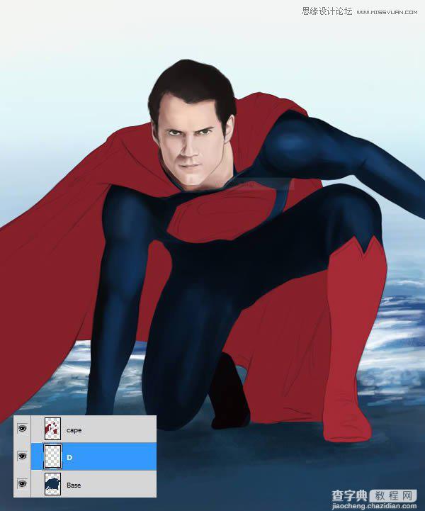 Photoshop鼠绘制作新版超人钢铁侠30