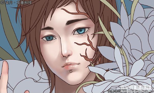 photoshop绘制唯美的水中花美男15