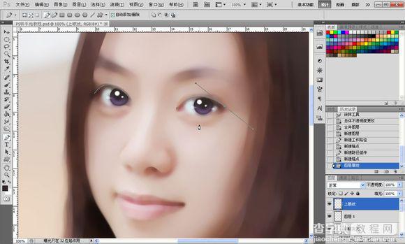 Photoshop将素颜手机人像转为水润的仿手绘效果57