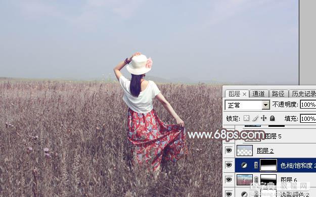 Photoshop外景图片将打造小清新的韩系秋季色效果19