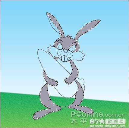 photoshop 鼠绘可爱的卡通小灰兔教程14