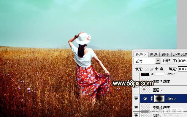 Photoshop为草原上的人物加上唯美的逆光效果30