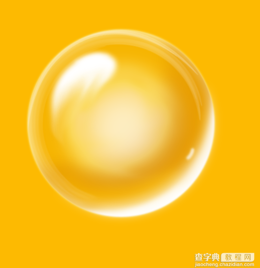 PS绘制很有质感的黄色透明气泡14