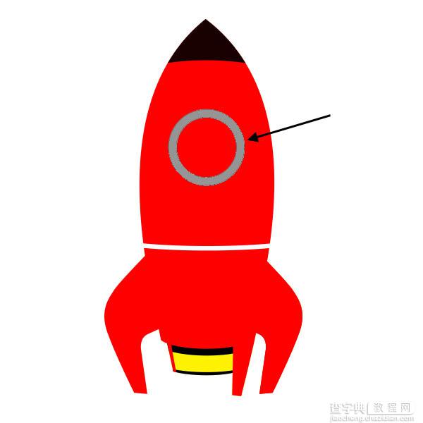 PS制作精致的红色卡通小火箭20