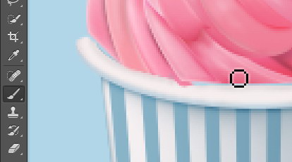Photoshop制作一个美味的粉色冰淇淋图标教程60
