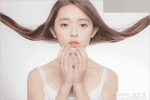 Photoshop调出女孩子粉嫩细腻的肤色效果图2
