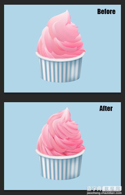 Photoshop制作一个美味的粉色冰淇淋图标教程50