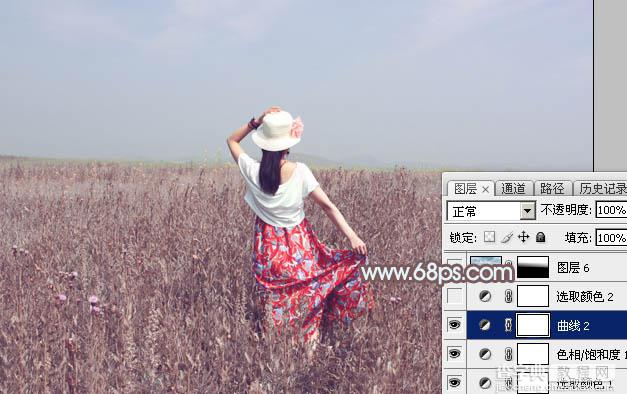 Photoshop外景图片将打造小清新的韩系秋季色效果13