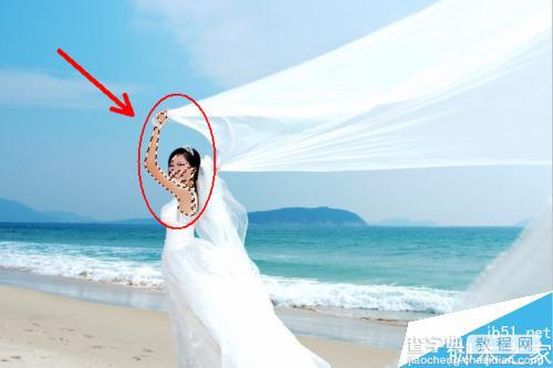PS调整光线太强的婚纱照13