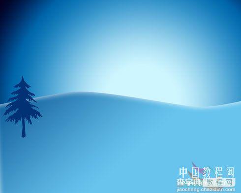 Photoshop 蓝色梦幻的雪景壁纸14