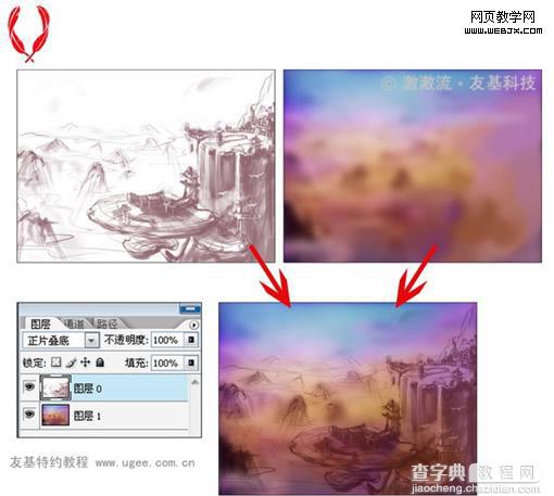 photoshop 鼠绘梦幻的仙界奇观4