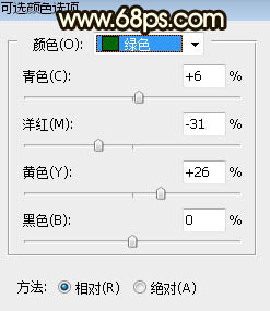 Photoshop调制出甜美的黄褐色树边人物图片16