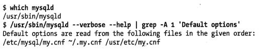 查看linux服务器上mysql配置文件路径的方法1