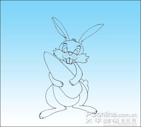 photoshop 鼠绘可爱的卡通小灰兔教程9