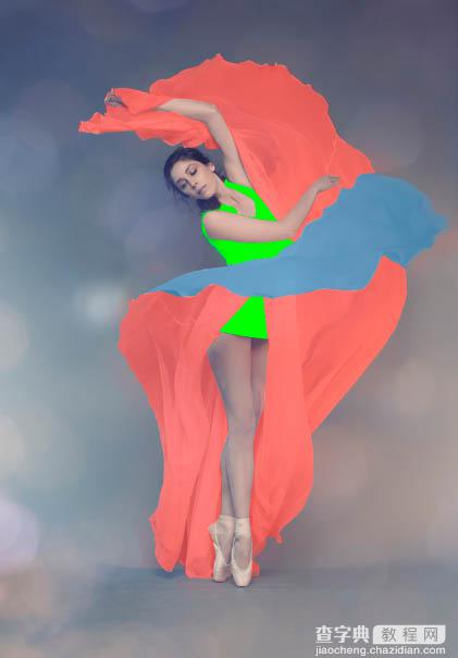 Photoshop将美女白裙制作成动感牛奶喷溅效果裙子3