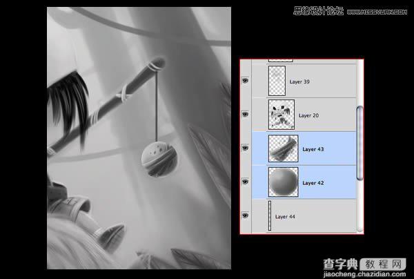 Photoshop绘制一幅骑在宠物蜘蛛上的孩子奇幻插画教程54