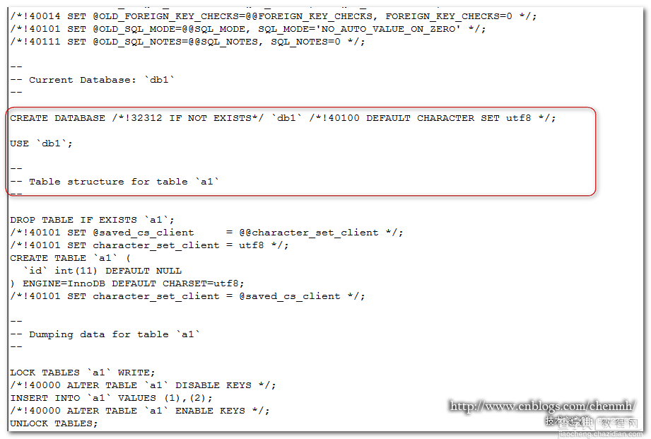 MySQL数据库使用mysqldump导出数据详解1