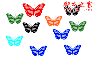PhotoShop(PS)模仿鼠绘漂亮的彩色蝴蝶实例教程12