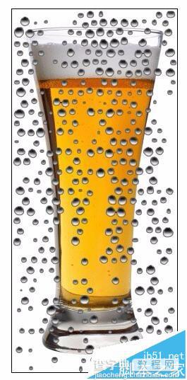 ps怎么使用滤镜功能制作冰镇啤酒杯子的效果?7