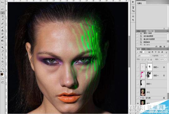 Photoshop详细解析荧光妆容人像片后期商业修图教程2